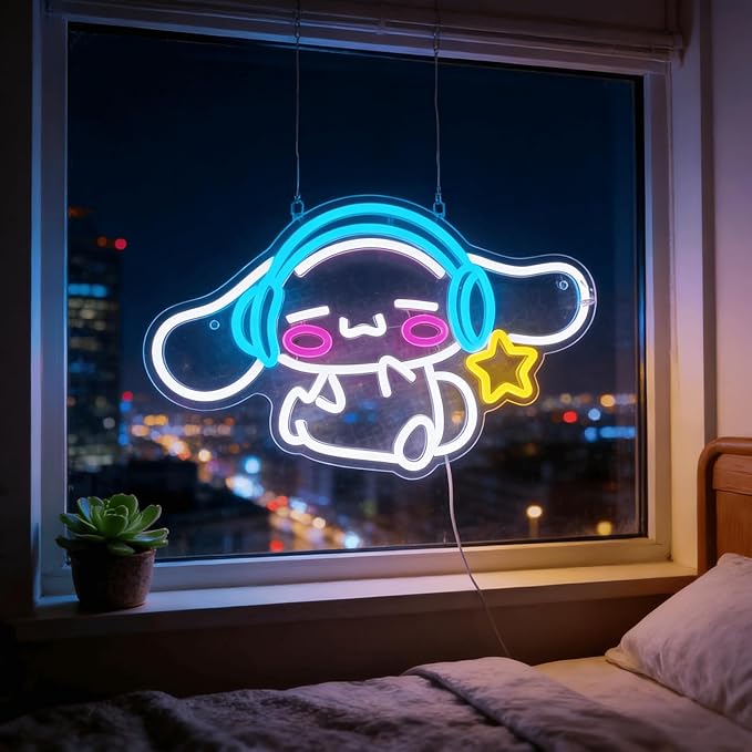 THIIXDAI Cinnamoroll Neon Sign for Room Decor, USB Powered LED Lights - Image 3