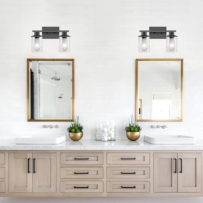 DIKAIDA Bathroom Vanity Light, 2-Light Modern Matte Wall Sconce Lighting - Image 6