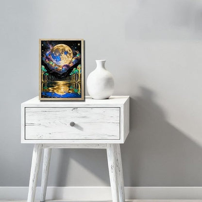 URVIP LED Glowing Photo Frame, 3D Starry-Sky Blue Moon Wall Art, 9x12 Inches - Image 5