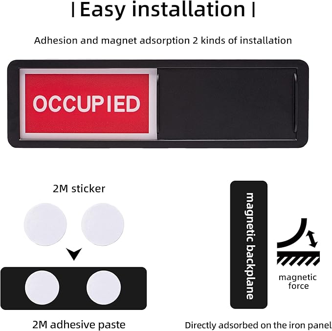 Vacant Occupied Door Sign, Custom Privacy Signs, Reserved Empty/Do Not - Image 6