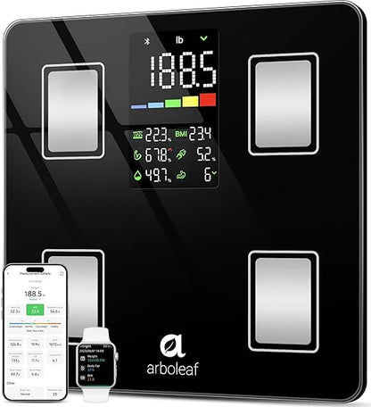 Arboleaf Smart Scale with BMI, Body Fat, Muscle Mass, Digital Bathroom Scale by arboleaf