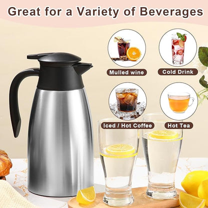 Norme 2 Pcs Thermal Coffee Carafe Insulated Stainless Steel Coffee Carafe - Image 4