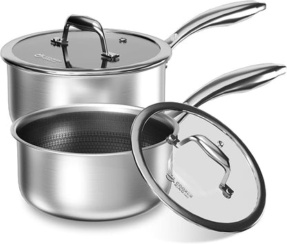 COOKER KING Sauce Pan Set, 1.5 QT & 2 QT Saucepan by cookerking