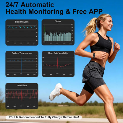 smart bracelet fitness trackers for men women, smart shown in use