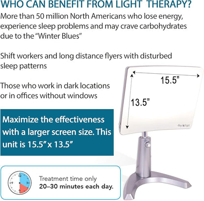 Carex Day-Light Classic Plus Sunlight Therapy Lamp - Image 7