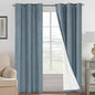 H.VERSAILTEX Primitive Linen Curtains 100% Blackout Curtain Drapes Burlap by HVERSAILTEX