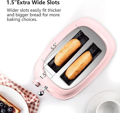 Roter Mond 2 Slice Toaster Retro Stainless Steel - Image 5