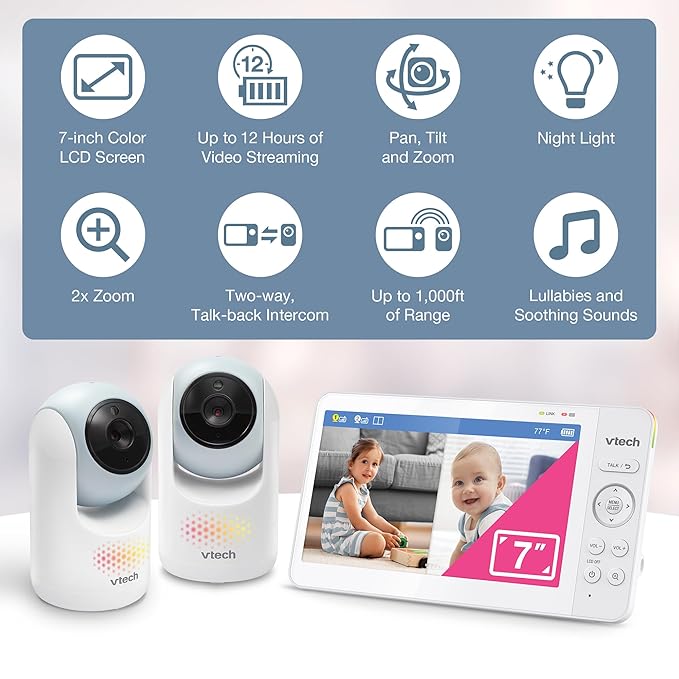 VTech 2-Cameras Video Baby Monitor - Image 2