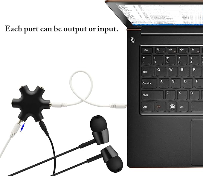 zdyCGTime Headphone Splitter, 6-Port Music Sharer, 3.5mm 6 Port Female Headset - Image 4