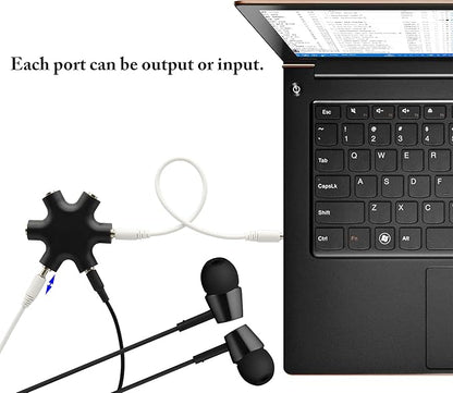 zdyCGTime Headphone Splitter, 6-Port Music Sharer, 3.5mm 6 Port Female Headset - Image 4