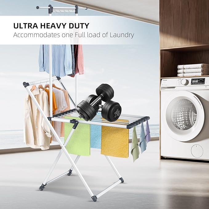 Unkqan Clothes Drying Rack, Foldable Laundry Rack - Image 2
