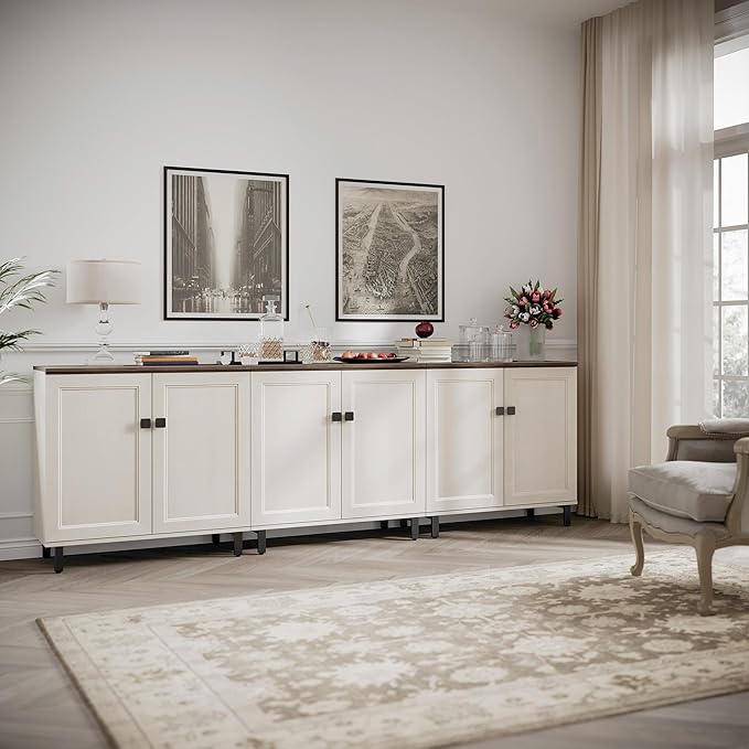 Buffet Sideboard Cabinet Farmhouse Modern 3 in1 Storage Cabinet by FENSULN