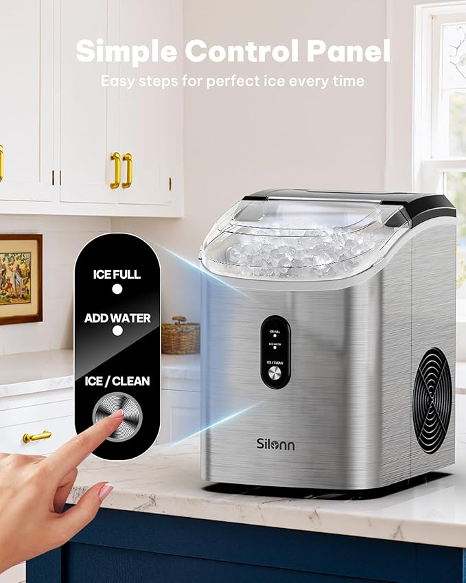 Silonn Nugget Ice Maker Countertop, Pellet Ice Machine - Image 6