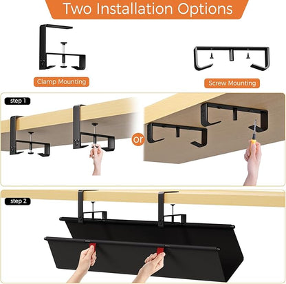 Under Desk Cable Management Tray - Image 7