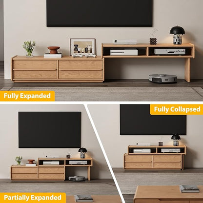 YQJJGL Solid Wood TV Stand for TVs up to 65 Inch， Walnut TV Stand - Image 6