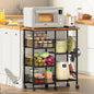 Rolling Kitchen Storage Microwave Cart, Kitchen Island by Lyuwanxian