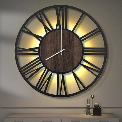 LEIKE Large Wall Clocks with Night Light Battery Operated, Silent Non Ticking by LEIKEWALLCLOCK