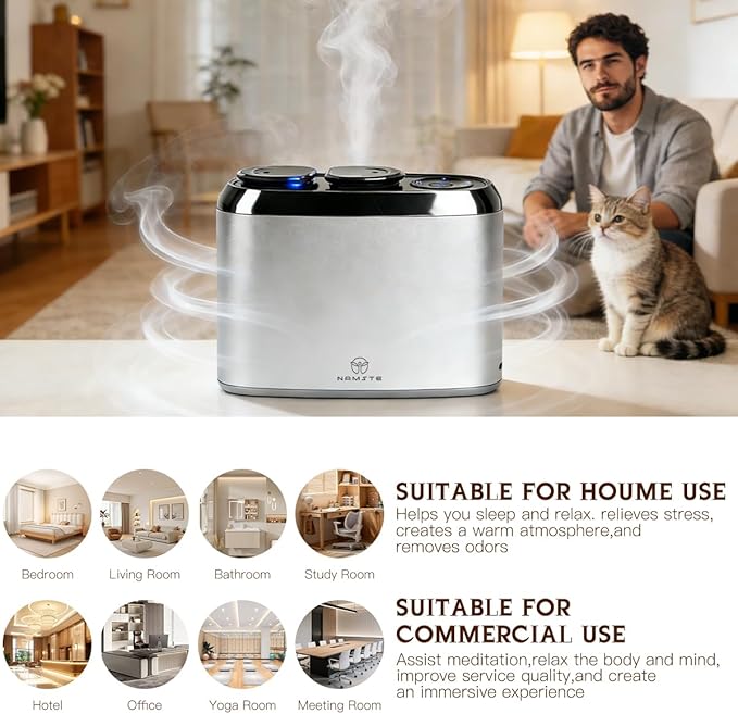 Waterless Essential Oil Diffuser Upgrade 50ml x 2 Types Scent Diffusers - Image 7