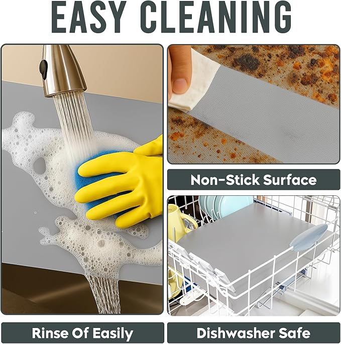 Non Stick Oven Liners for Bottom of Oven, 3 Pack Large Heavy Duty Mats - Image 7