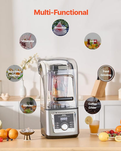 VEVOR Blender for Smoothies, 85 oz 1400W, Professional Blender - Image 5