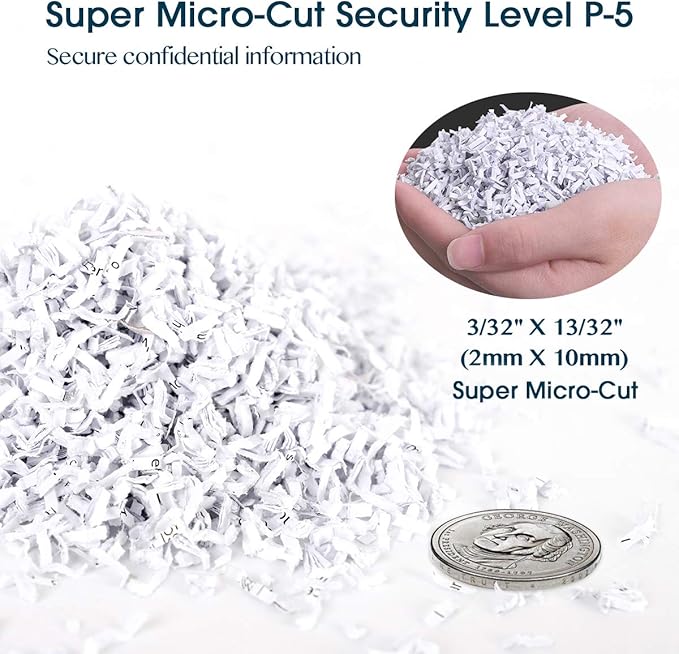 WOLVERINE 15-Sheet Super Micro Cut High Security Level P-5 Heavy Duty - Image 7