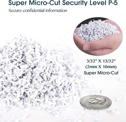 WOLVERINE 15-Sheet Super Micro Cut High Security Level P-5 Heavy Duty - Image 7
