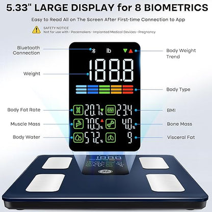 GE Smart Scale for Body Weight, Muscle Mass, Digital Bathroom Scales 500lbs - Image 2