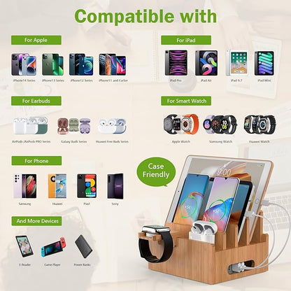 Pezin & Hulin Bamboo Charging Stations, Cell Phone Organizer - Image 6