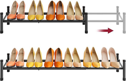 Tajsoon Expandable Shoe Rack for Closet 1 Tier, 28“-41“Adjustable & Stackable by Tajsoon