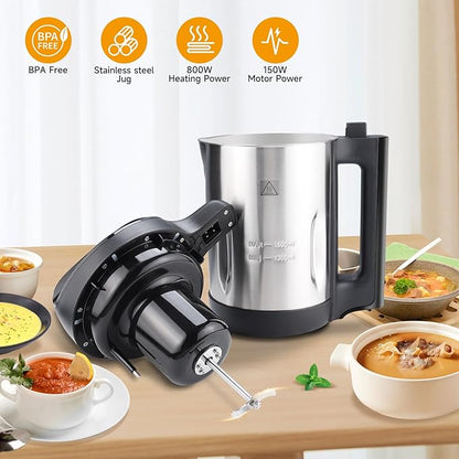 Homtone 1.6L Soup Maker Machine, Stainless Steel Soup Maker Blender - Image 5