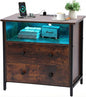Tykacna 27 Inch Wide Night Stand, Large Wood Night Stand by Tykacna