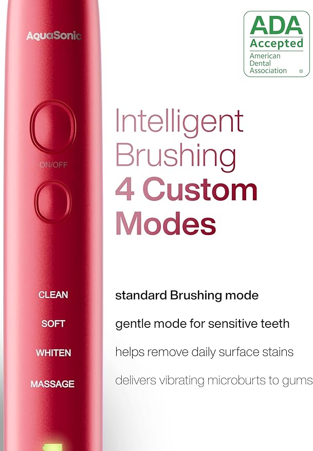Aquasonic Vibe Series Ultra-Whitening Toothbrush – ADA Accepted Electric - Image 4
