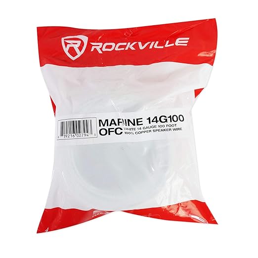 Rockville Marine 14G100 14 Gauge 100ft Speaker Wire, 100% OFC Copper, - Image 3
