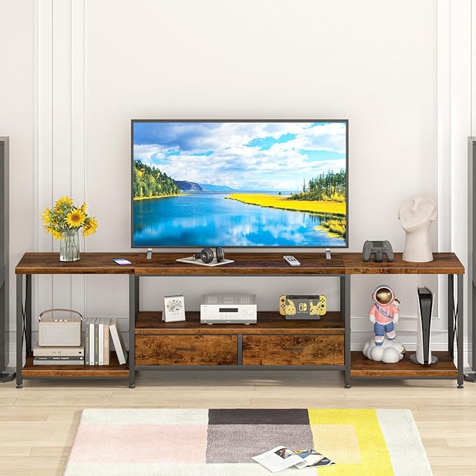 GYIIYUO TV Stand with Fabric Drawer - Image 6