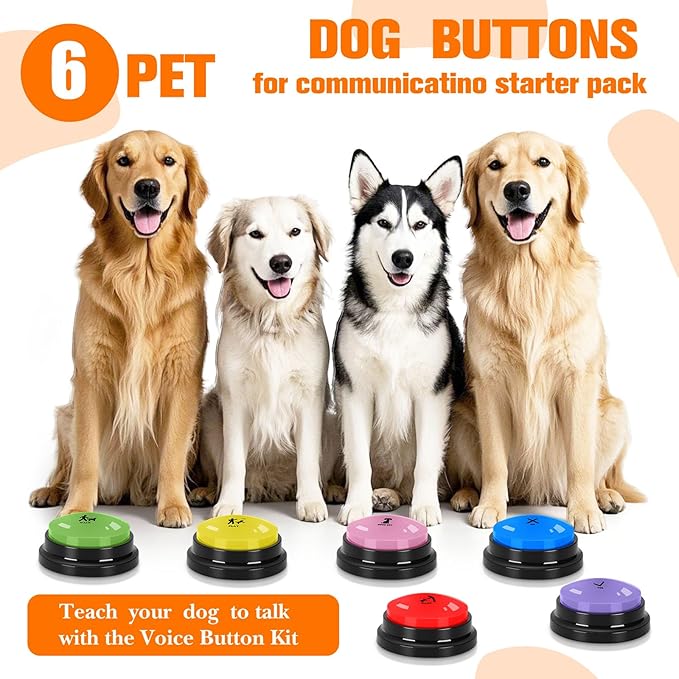 Dog Buttons for Communication, 30s Voice Recording Speaking Button Pet Speech - Image 2