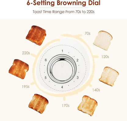 Roter Mond 2 Slice Toaster Retro Stainless Steel - Image 6