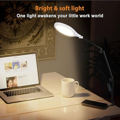 Desk Ring Light, 360°Rotate & Flexible Height Full-Screen Overhead Ringlight - Image 9