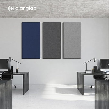 Olanglab Sound Absorbing Acoustic Wall Panels 2 Pack, Large Fabric Wrapped - Image 9