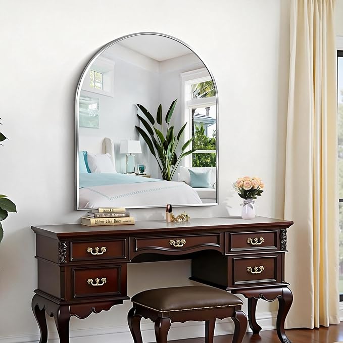 CIRCUMI Arched Wall Mirror, Metal Frame, Large Size - Image 4