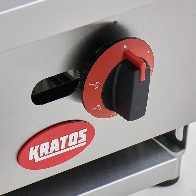 Kratos 15" Wide Commercial Restaurant Gas Countertop Griddle, Thermostatic - Image 4