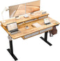 55 * 30 Inches Electric Standing Widened Desk Adjustable Height by ExaDesk