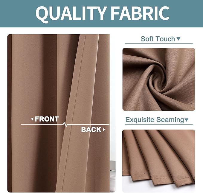 ChrisDowa Blackout Curtains 48 inches Long - Image 3