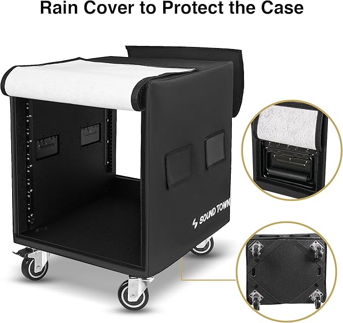 Sound Town 12U PA/DJ Rack/Road Case - Image 6