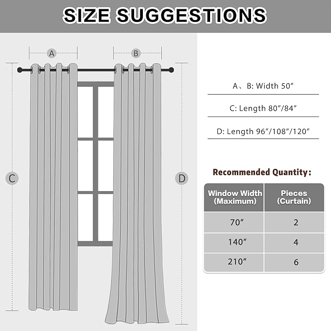 Soundproof 3 Layers Heavy Curtains Full Blackout Thermal Insulating Curtains - Image 4