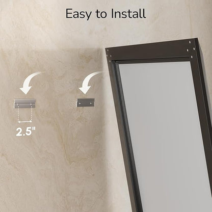 USHOWER 24x32 Bathroom Mirror, Beveled Aluminum Frame Wall Mirror, Rectangular - Image 9