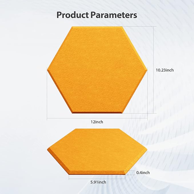 Amantech 12 Pack Acoustic Panels Self Adhesive Sound Proof Foam, High Density - Image 6