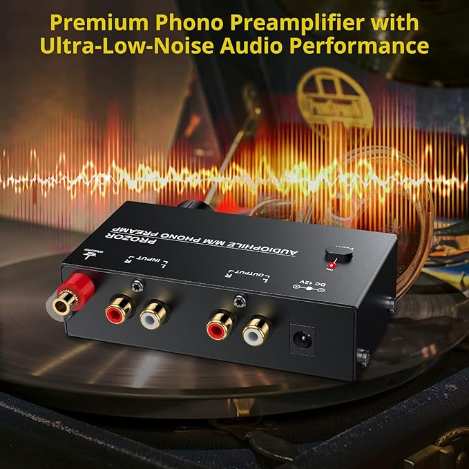 PROZOR Pre Amplifier for Turntable Audiophile M/M Phono preamp - Image 4
