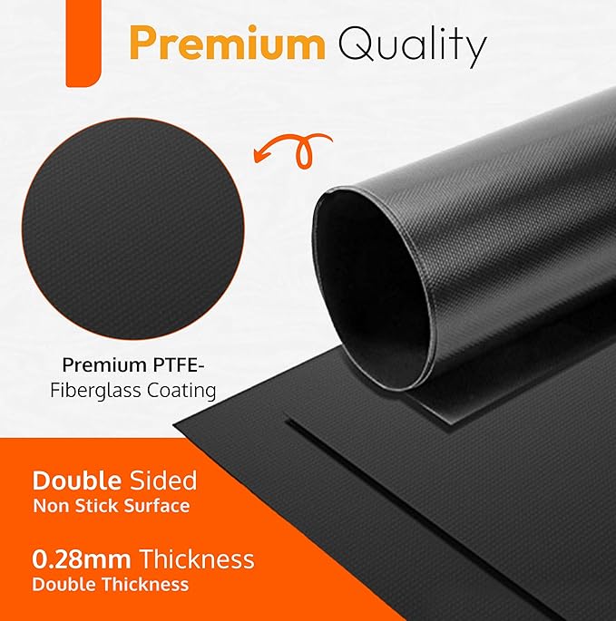 2 Pack Large Thick Heavy Duty Non Stick Teflon Oven Liners Mat, - Image 4