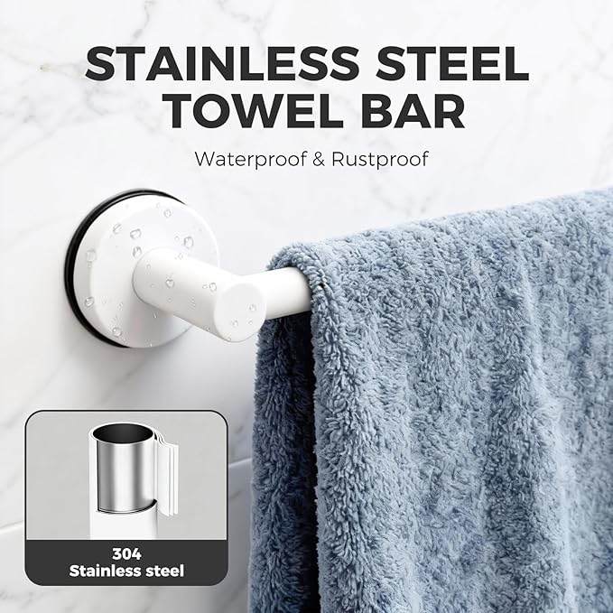 Adjustable Suction Cup Towel Bar - Image 4
