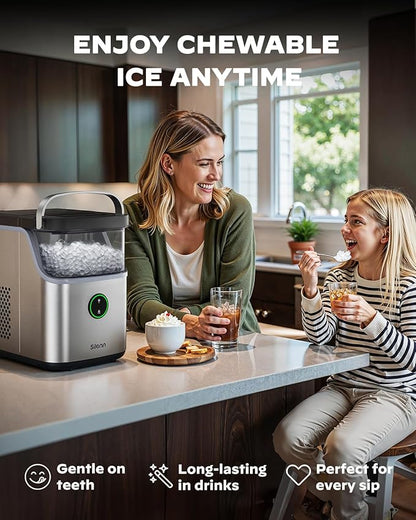 Silonn Nugget Ice Maker Countertop, Ice Basket - Image 3